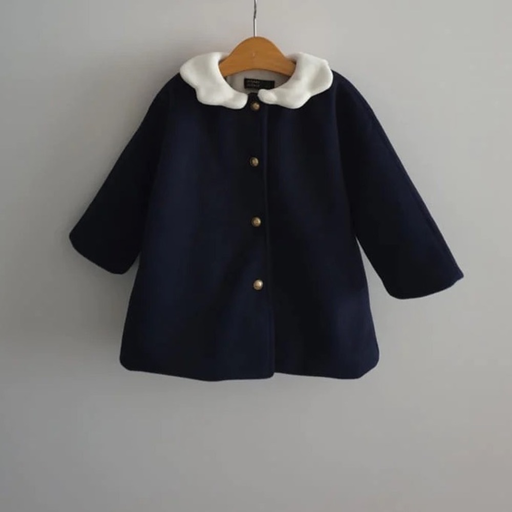 Wool navy coat